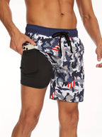 Men's beach shorts quick-dry lightweight summer swim trunks
