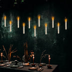 Flameless LED floating candles 12 pack with magic wand remote control for Christmas and Halloween decor