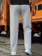 Men's jogger pants casual everyday trousers relaxed fit cotton blend