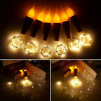 LED bottle lights battery-powered cork design 10 pack for Christmas and party decoration