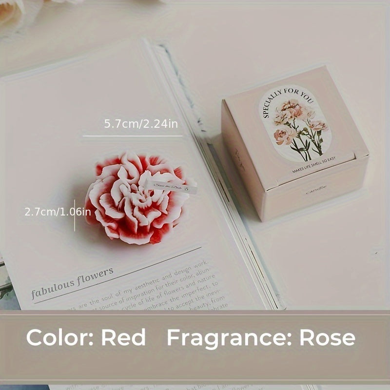 Carnation scented candle decorative paraffin gift for Mother's Day Valentine's Day Christmas