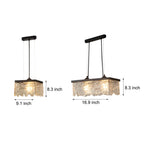 Black glass chandelier dining room, 3-step dimmable E27 ceiling light, modern design