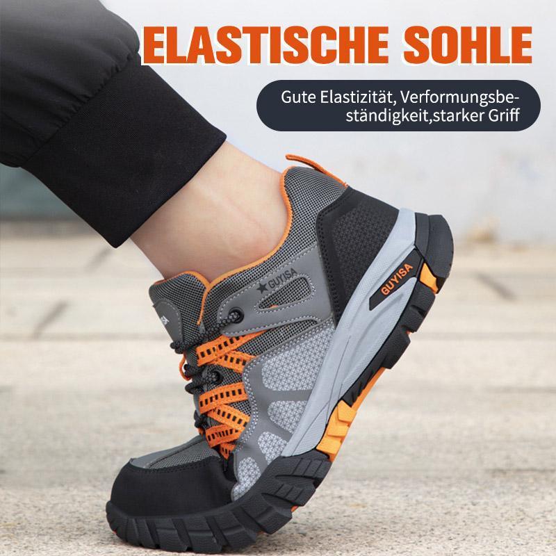 Men's steel toe safety shoes anti-smash slip-resistant grey work shoes