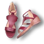Women's orthopedic wedge sandals with 5cm heel and open toe, arch support insole