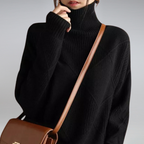 Women's cashmere turtleneck sweater, soft and warm roll neck pullover in multiple colors