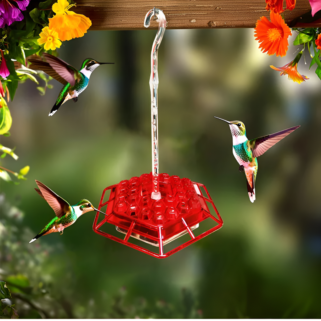 Ant proof hummingbird feeder 30 port 12oz UV-resistant polycarbonate with built-in ant moat