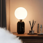 Hand-blown glass table lamp Nordic style in gold and black finishes
