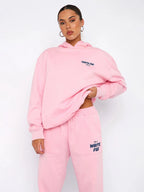 Women's oversized hoodie set with matching jogger pants, casual lounge wear