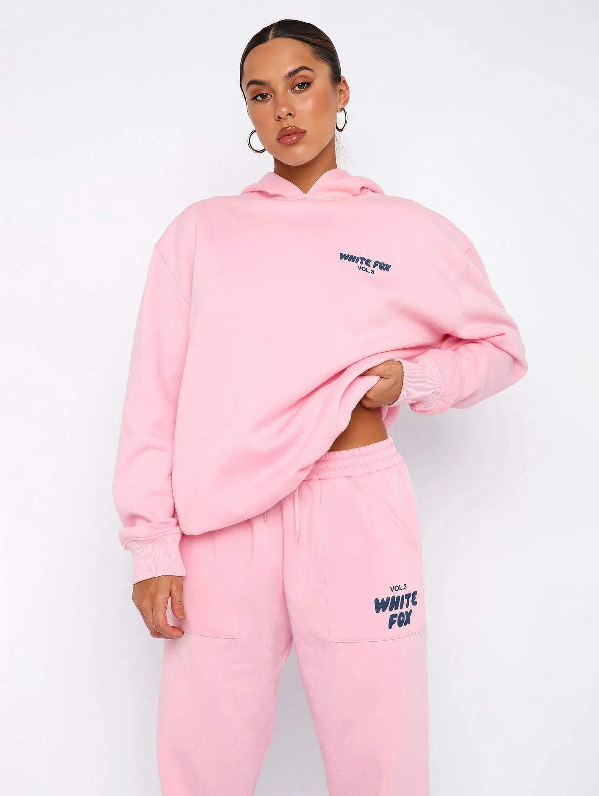 Women's oversized hoodie set with matching jogger pants, casual lounge wear