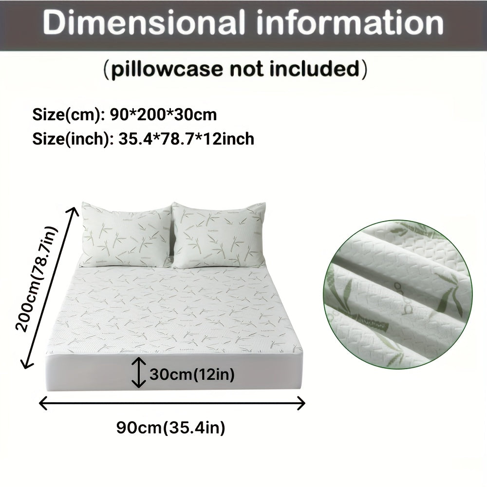 Bamboo mattress protector with cooling 3D air layer and breathable surface