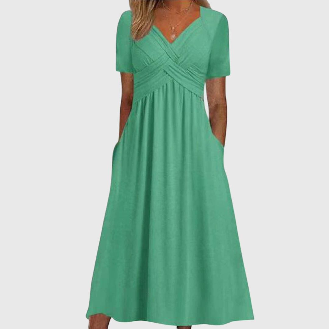Women flattering fit dress curve enhancing silhouette available in multiple colours