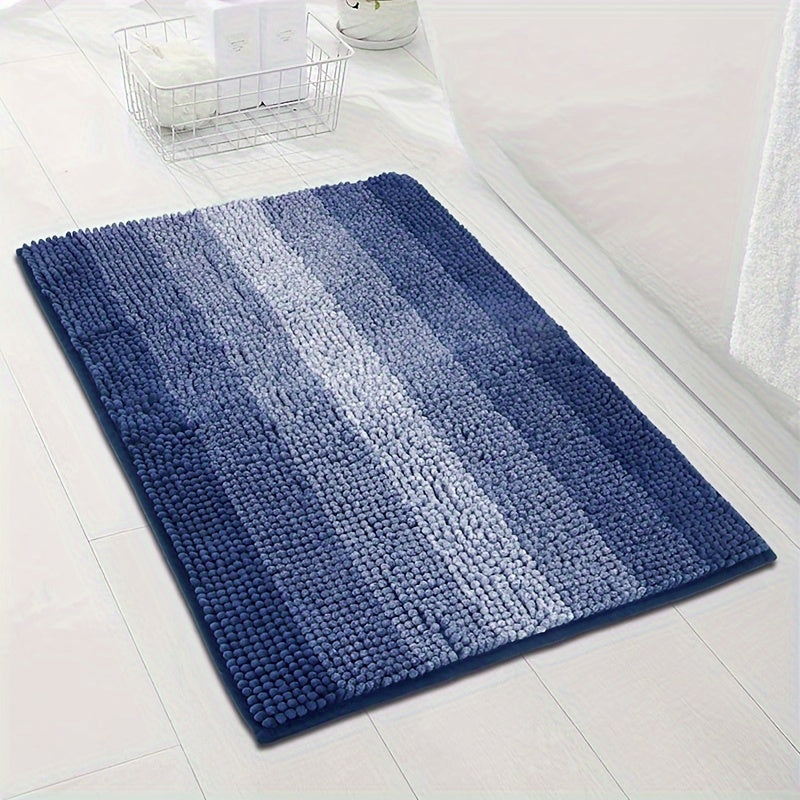 Chenille bath mat non-slip quick-dry for bathroom and entrance