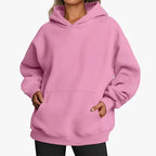 Women lightweight cotton hoodie with sunset graphic print relaxed fit