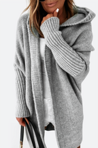 Women knit hooded oversized cardigan soft warm relaxed fit