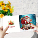 Diamond painting Christmas cards Santa Claus 12pcs colorful kit