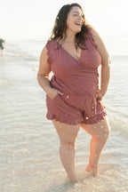 Women swimsuit with built-in bra, supportive one piece swimwear