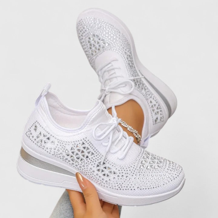 Women orthopedic sneakers with wide toe box and arch support