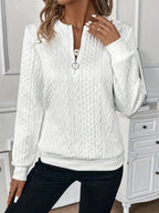 Women's soft knit sweater in versatile everyday style, feminine cut