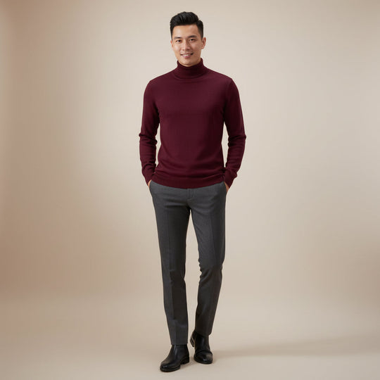 Classic Turtleneck Sweater Men – Timeless Slim Knit