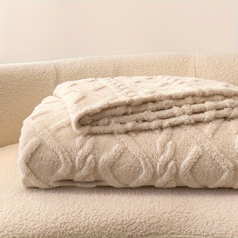 Taffeta blanket all-season lightweight beige polyester single layer soft bedspread