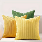 Bohemian rib stripe cushion cover soft woven polyester with zip closure