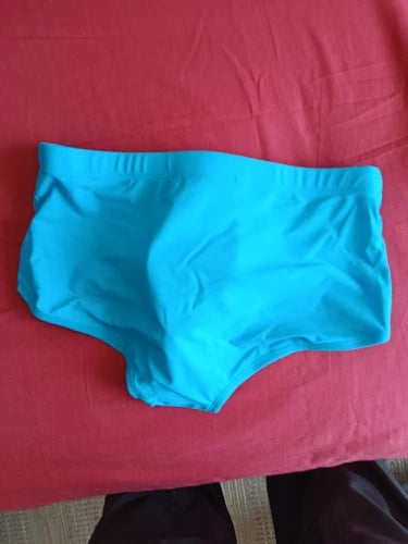 Men Swim Shorts Boxer Briefs Solid Pattern Swimwear