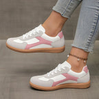 Women's color block lace-up sneakers in casual standard fit