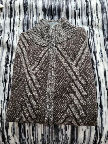 Men Christmas Jumper Knit Turtleneck Cardigan Coat Winter Fleece