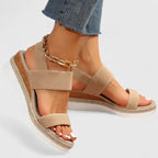 Women's orthopedic sandals with arch support and cushioned footbed for plantar fasciitis relief