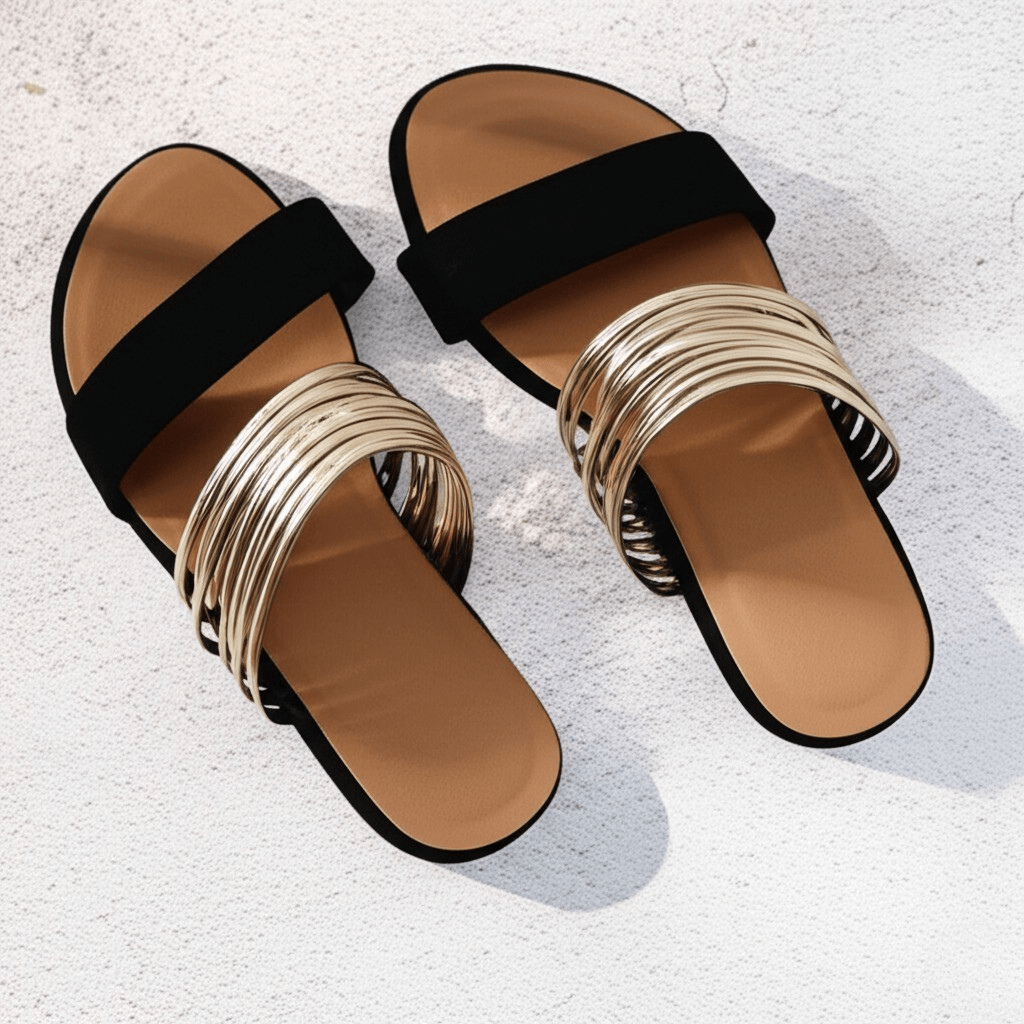 Women orthopedic sandals arch support slip-on with cushioned footbed