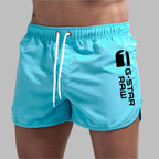Men's quick dry swim trunks lightweight solid color beach pool shorts