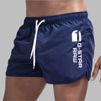 Men's quick dry swim trunks lightweight solid color beach pool shorts
