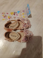 Kids Sandals Little Girls Flat Heel Bow Sequin Rhinestone Glitter Bling