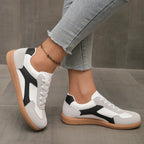 Women's color block lace-up sneakers in casual standard fit