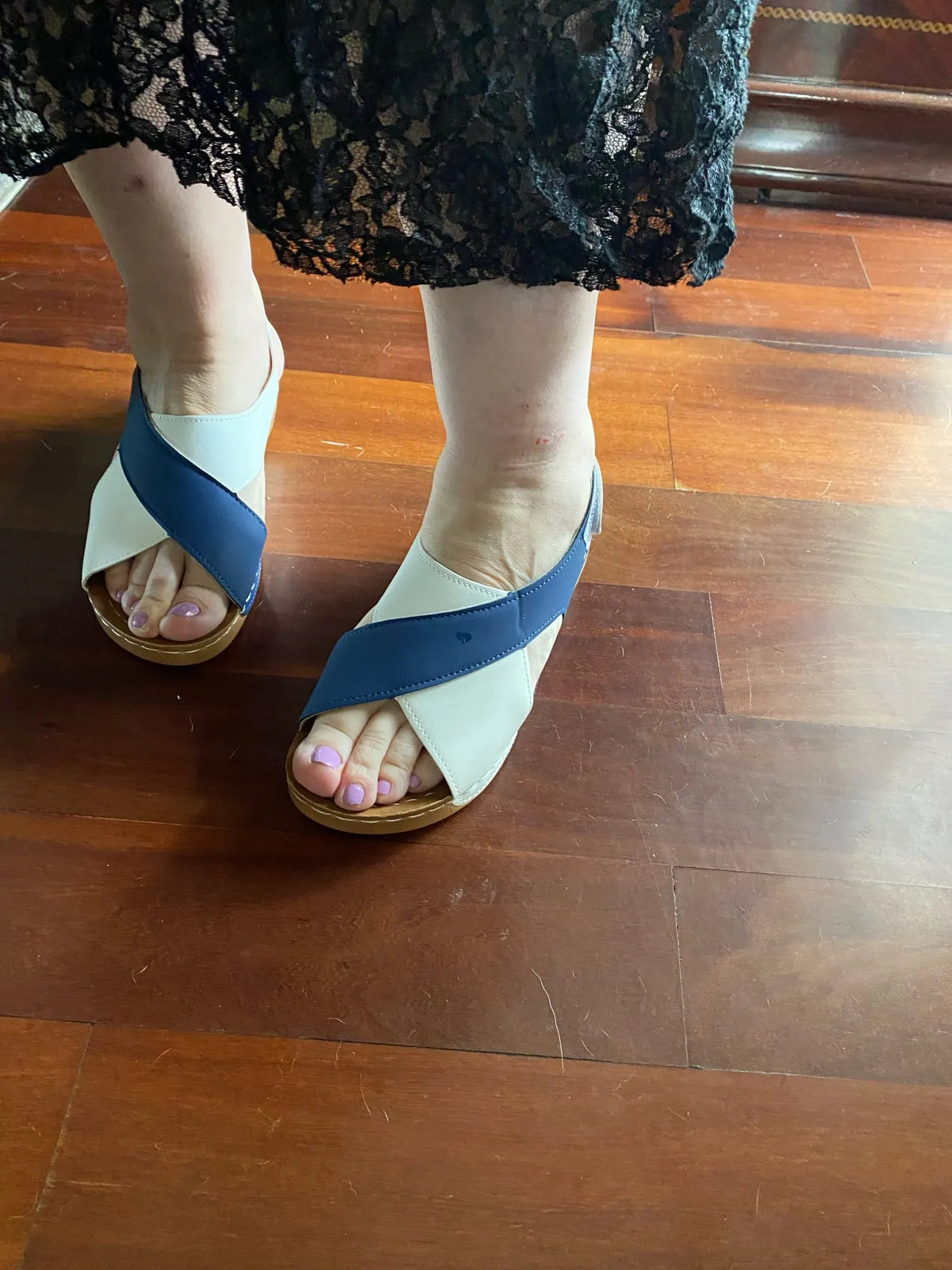 Women Wedge Sandals Peep Toe Lightweight Soft Heel Back Strap