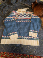 Christmas Jumper Men | Fair Isle Turtleneck Sweater | Warm Winter