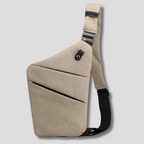 Anti-theft crossbody bag with RFID blocking and hidden zippers for travel