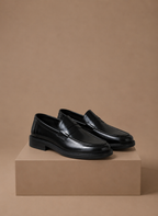 Men's Leather Loafers | Penny Strap, Slip-On | Black