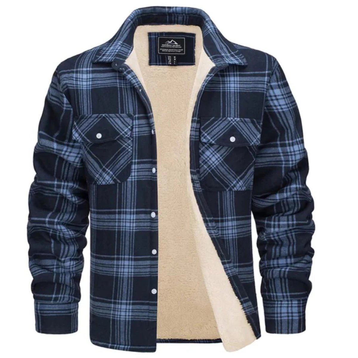 Women plaid fleece lined shacket button-up sherpa interior fall winter