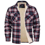 Women plaid fleece lined shacket button-up sherpa interior fall winter