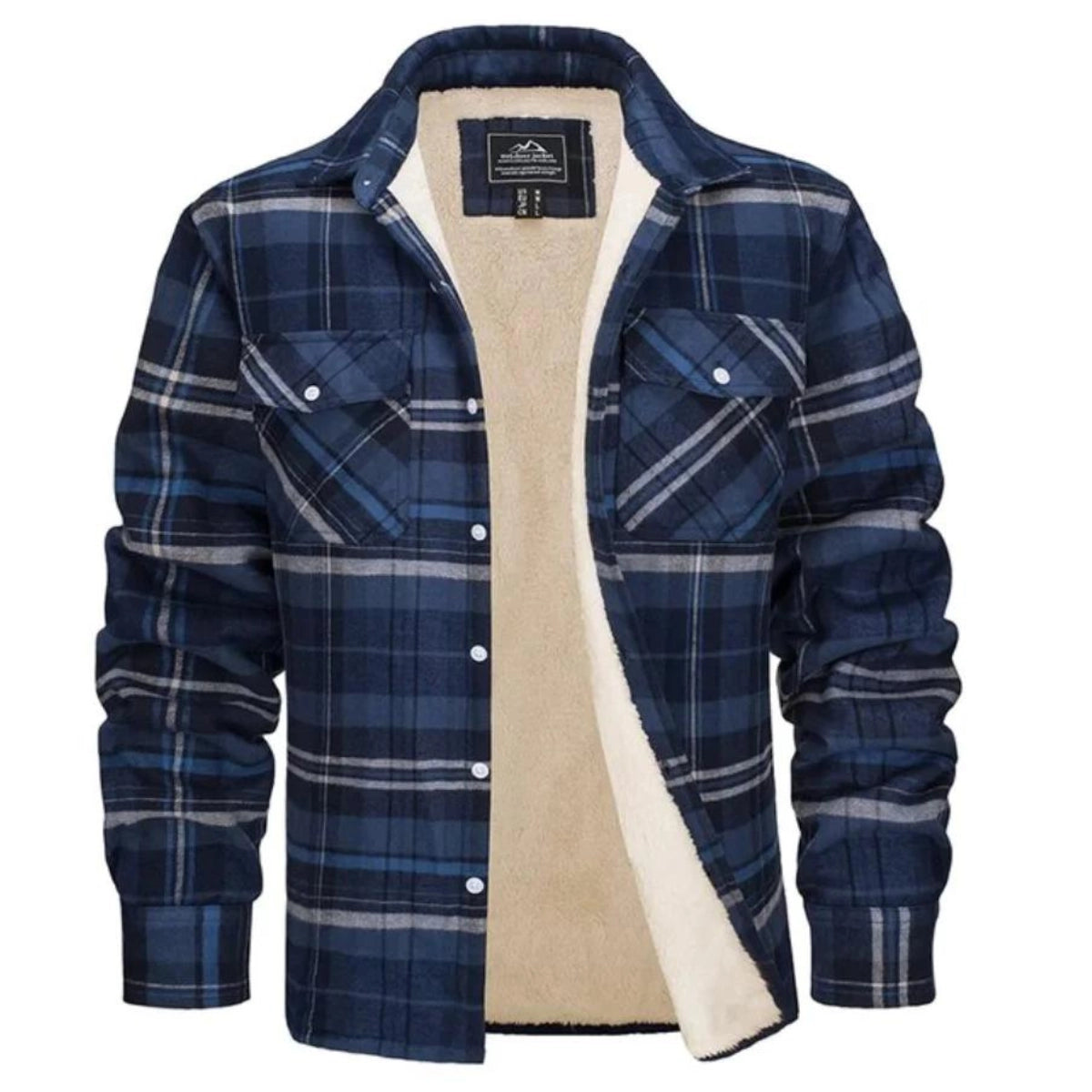 Women plaid fleece lined shacket button-up sherpa interior fall winter