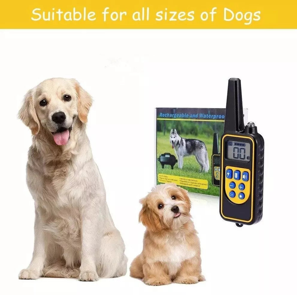 Dog training collar with 2600ft remote control, waterproof, shock vibration and sound modes