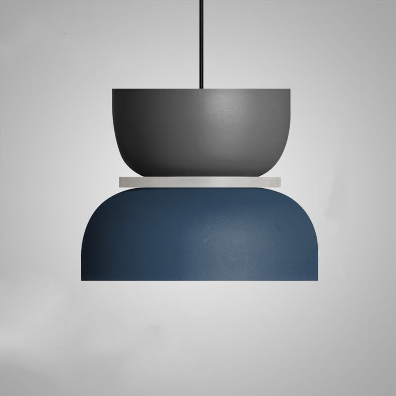 Nordic dome pendant light dual-tone zinc alloy LED 1-light ceiling fixture