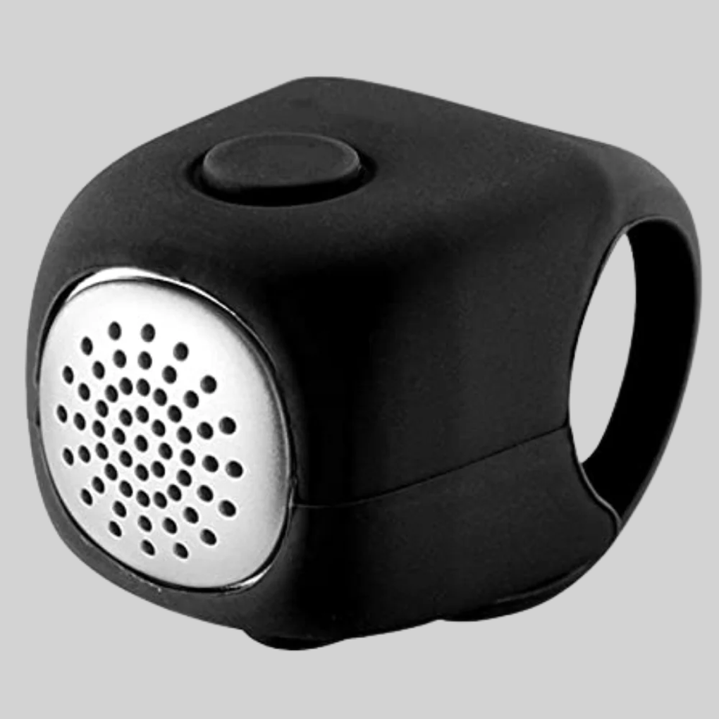 Silicone bike horn 110dB three tone splash resistant compact handlebar mount