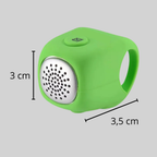 Silicone bike horn 110dB three tone splash resistant compact handlebar mount