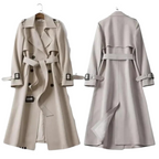 Women insulated mid length trench coat available in multiple colors