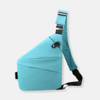 Anti-theft crossbody bag with RFID blocking and hidden zippers for travel