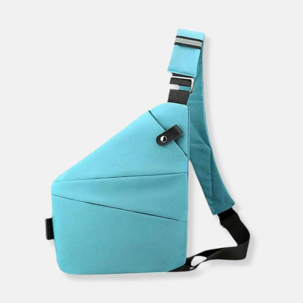 Anti-theft crossbody bag with RFID blocking and hidden zippers for travel