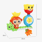 Kids bath toy water play set with suction cup wall track, educational toddler toy