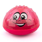 LED water spray ball bath toy with color-changing lights for toddlers